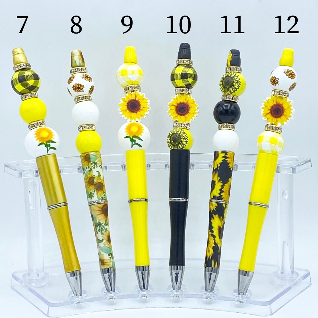 Cute Sunflower Beaded Pens
