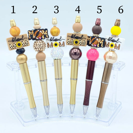 Animal Print Mom Beaded Pens