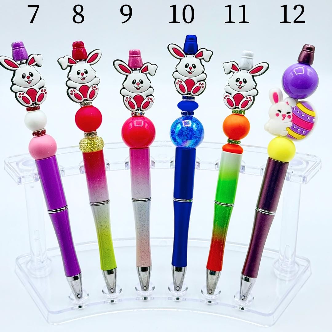 Easter Bunny Themed Beaded Pens