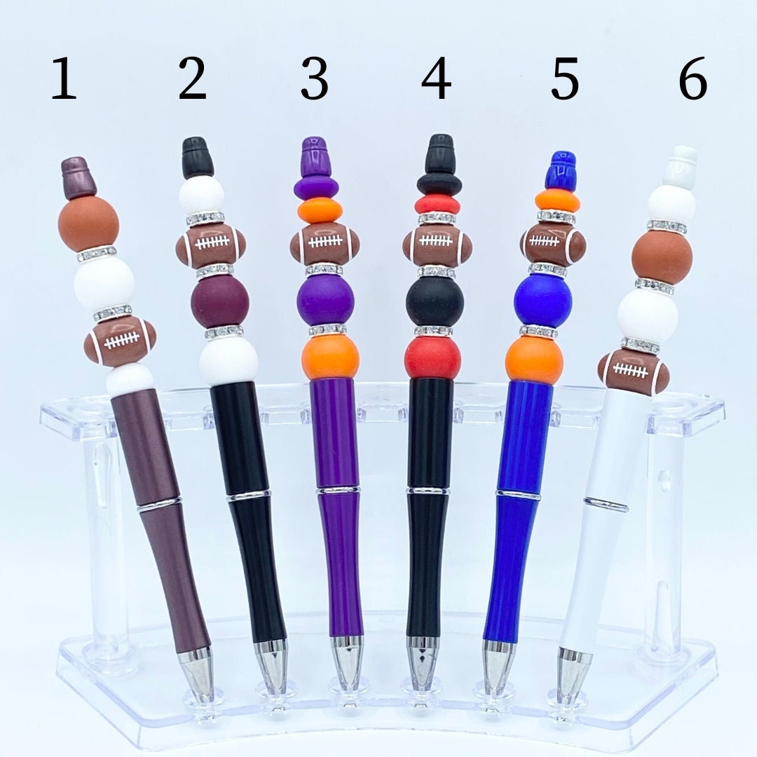 Football Themed Beaded Pens