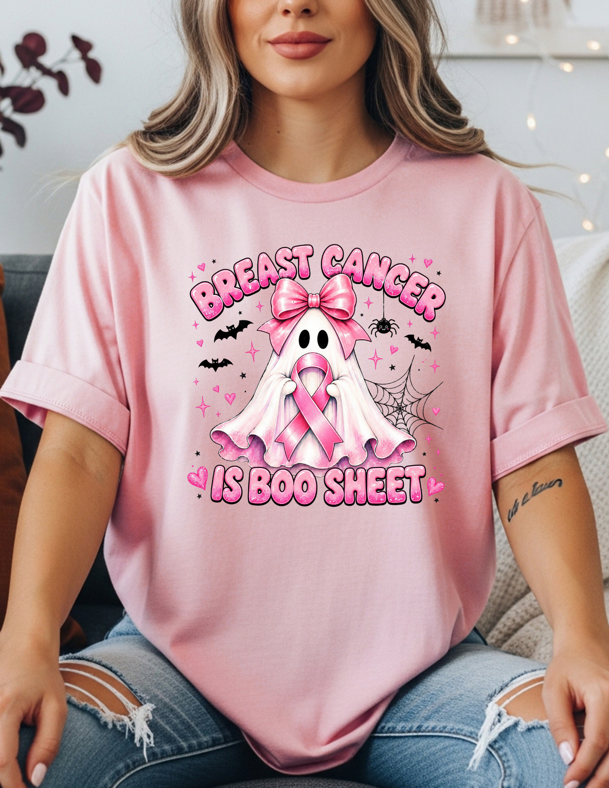 Breast Cancer Is Boo Sheet Halloween Shirt