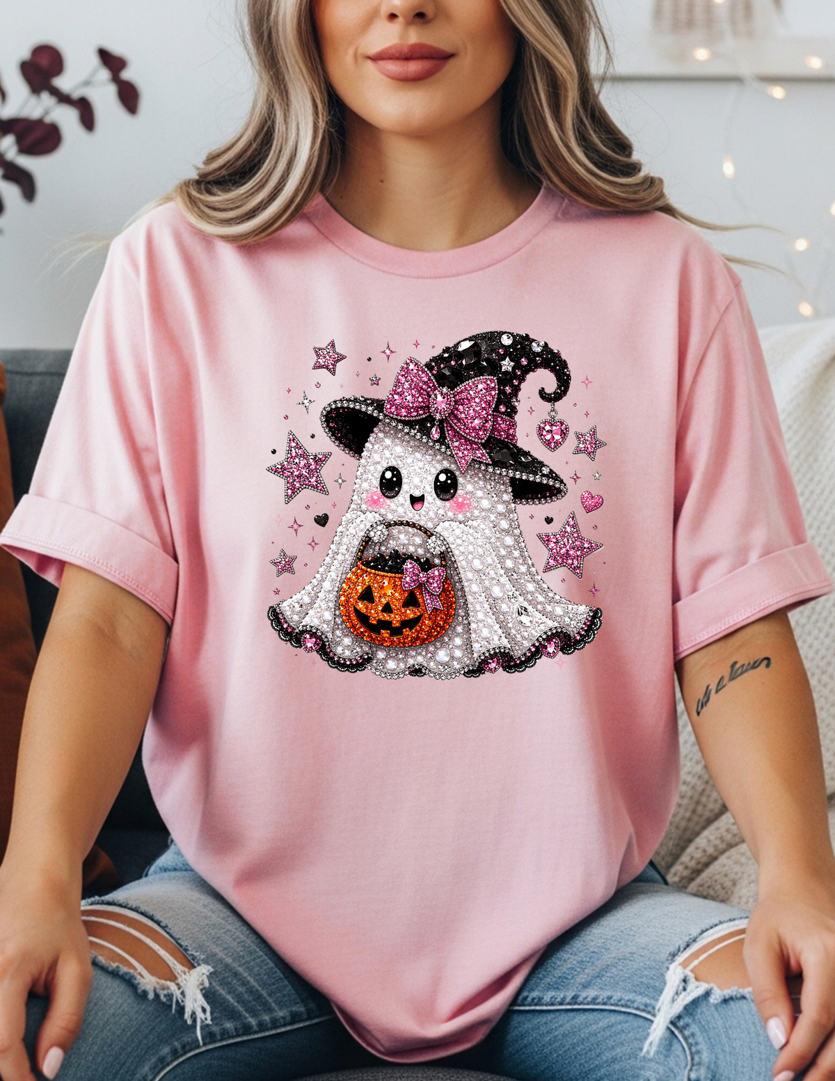 Glam Ghost Witch Halloween Shirt