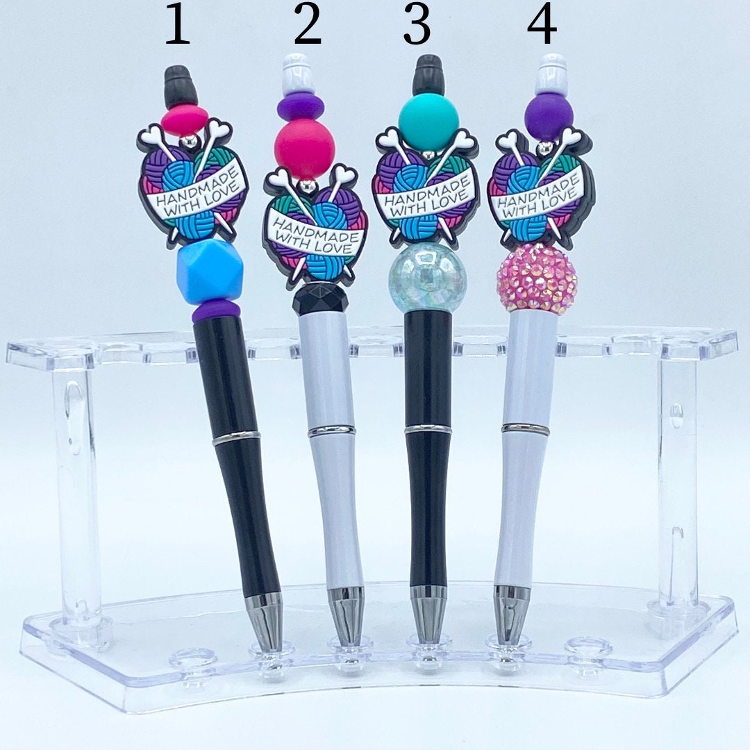 Knitting Theme Beaded Pens