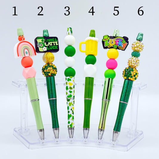 St Patrick’s Day Beaded Pens