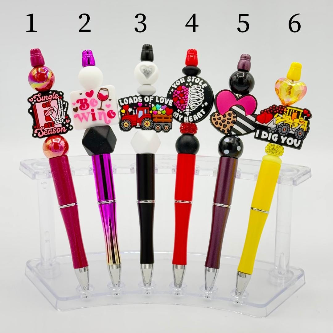 Valentine's Day Beaded Pens