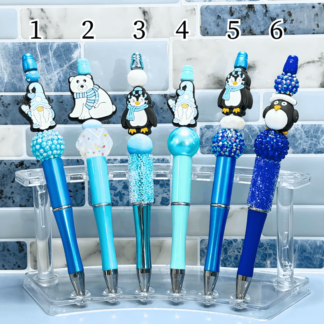Winter Gnome Beaded Pens