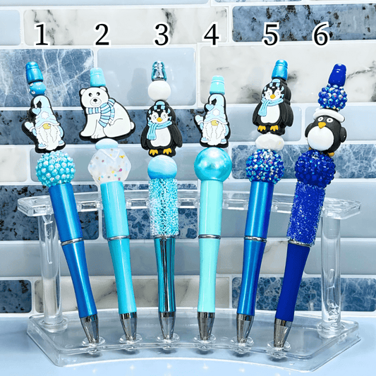 Winter Gnome Beaded Pens
